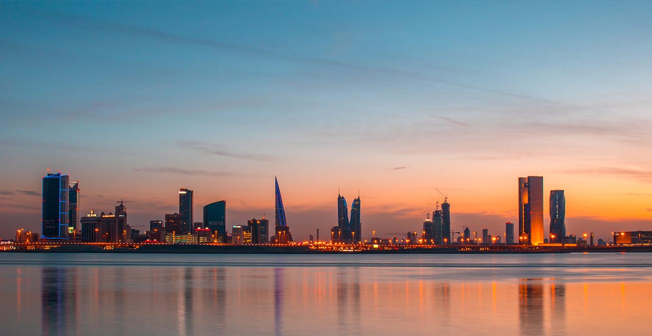 Bahrain Buildings at Night