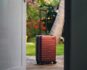 Red travel suitcase